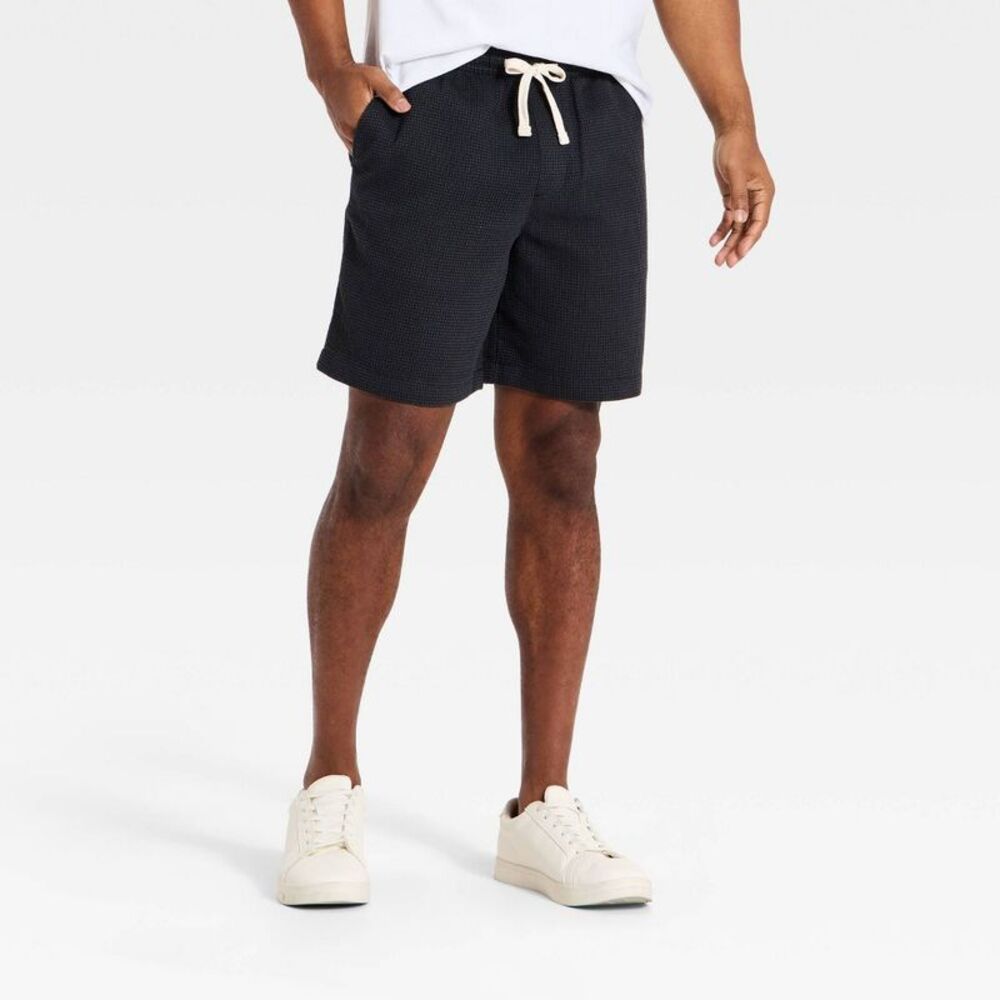 Men's 7" Vintage Waffle Pull-On Shorts - Olive Green L
